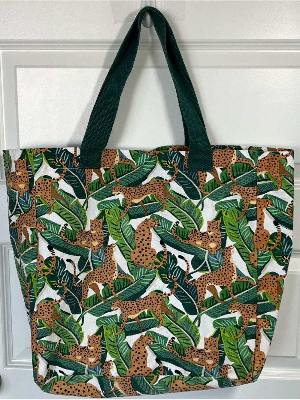 Jungle Cheetah Print Tote Bag Large Animal Print Canvas Shopper Travel